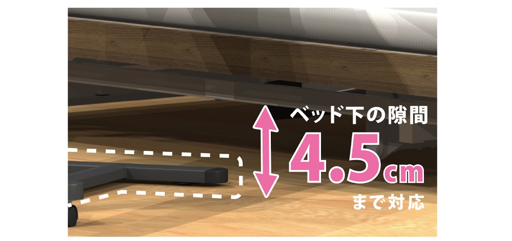 高さ４㎝の低床タイプキャスター