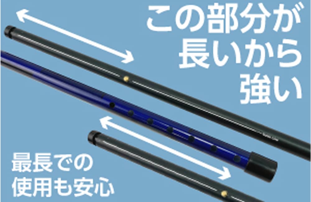 高強度で安心のシャフト設計
