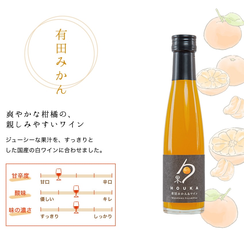 和歌山フルーツワイン3本セット みかん 桃 南高梅 各180ml 箱入 Br 芳醇なフルーツの風味を楽しむ果実入り白ワイン Br 国産白ワイン カクテル お酒 果実酒 リキュール 100 国産 有機酸 ワイン プレゼント 内祝 送料無料 無添加あんぽ柿や梅うどん お得な梅干し