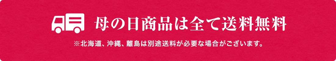 母の日商品は全て送料無料