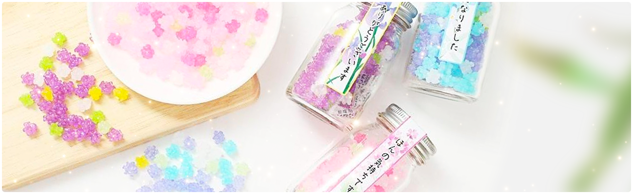 メッセージ入り・ガラス瓶入 金平糖