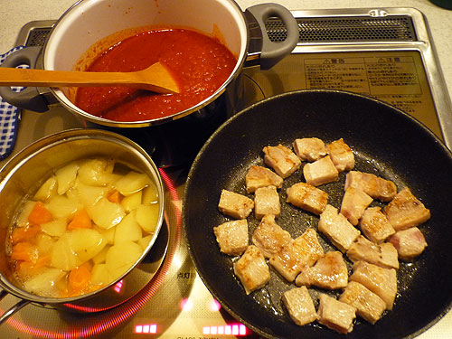 豚肉のトマトソース煮込み（うめの塩風味）