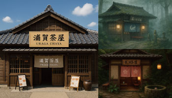 展示された絵画と来場者の姿