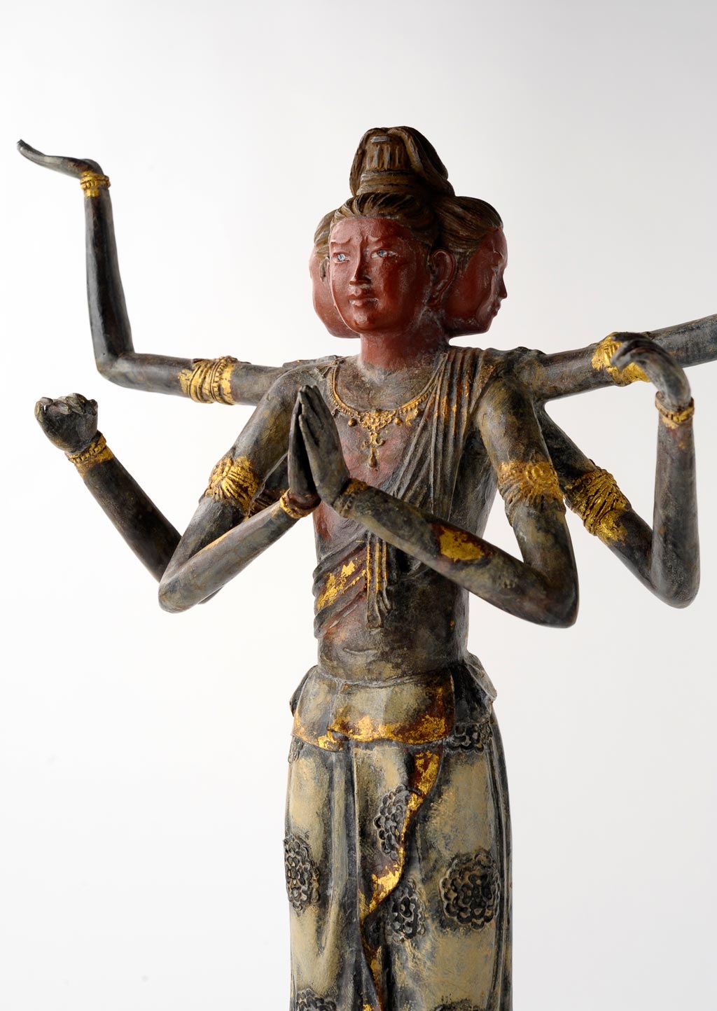 喜多敏勝 原型 仏像 保証書付 ブロンズ像 彫刻 阿修羅像 仏教美術 蝋型鋳銅製