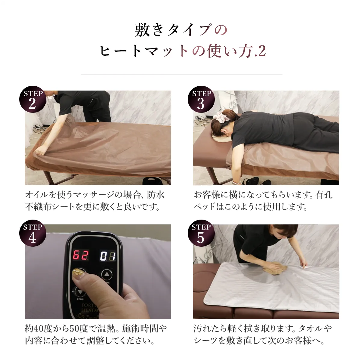 敷きタイプのヒートマットの使い方