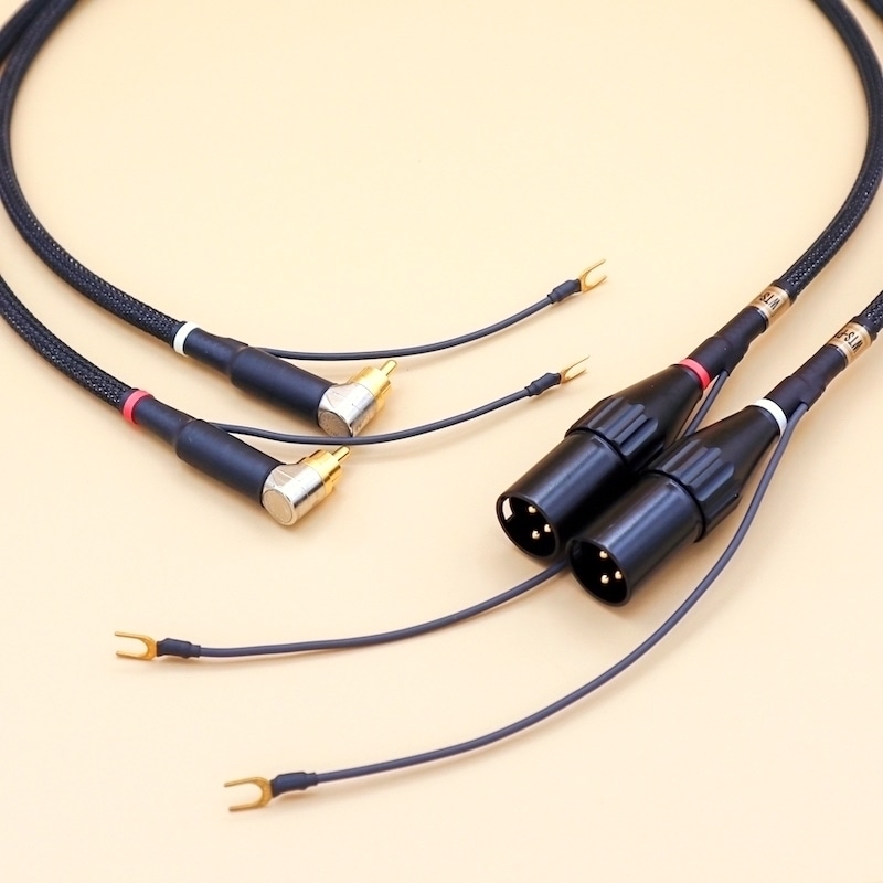 SMEトーンアーム専用 バランス伝送対応 L型RCA-XLRフォノケーブル WTS