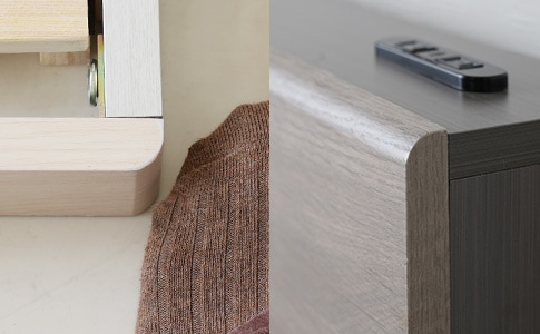 角をまるく、安全に