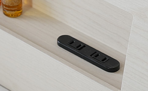 2口コンセント付きヘッドボード