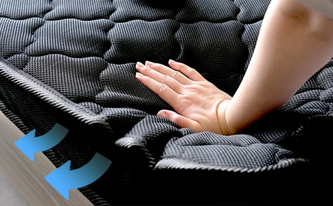 通気性のよいメッシュ生地