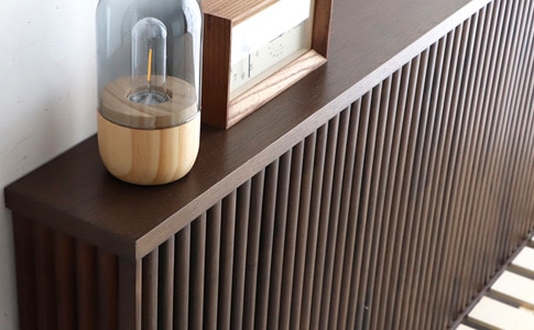 オーク突板とラバーウッド無垢の上質素材・耐荷重100kg~