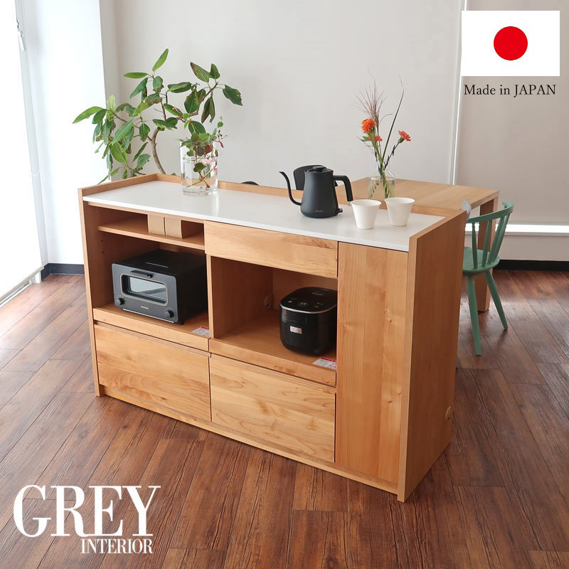 【新品高品質】カウンターテーブル　ナチュラルカラー　天然木　無垢材　無塗装 ダイニングテーブル