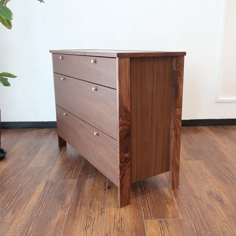 送料無料】 国産 完成品 チェスト 桐 ウォールナット 無垢 スライド