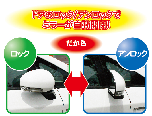 トヨタ用 ドアミラー自動格納キット－ＱＵＩＣＫクローザー