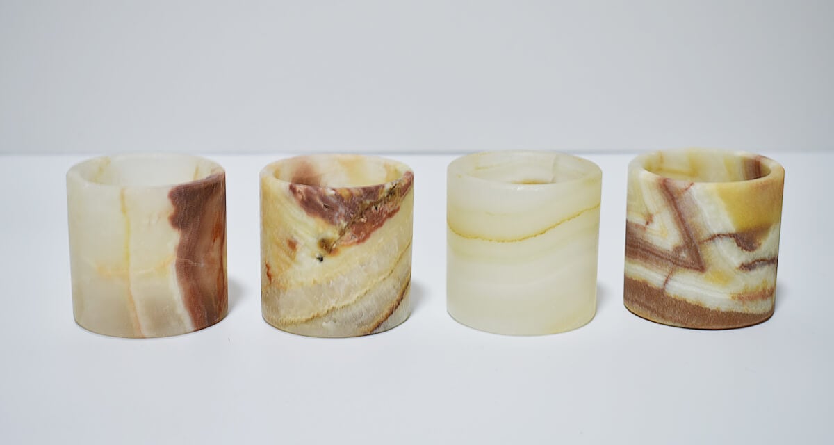 アフガニスタン オニキス 手彫り キャンドルホルダー アクセサリー入れ HANDMADE ONYX CANDLE HOLDER / Mexican Artisans｜CATAWARA（カタワラ）