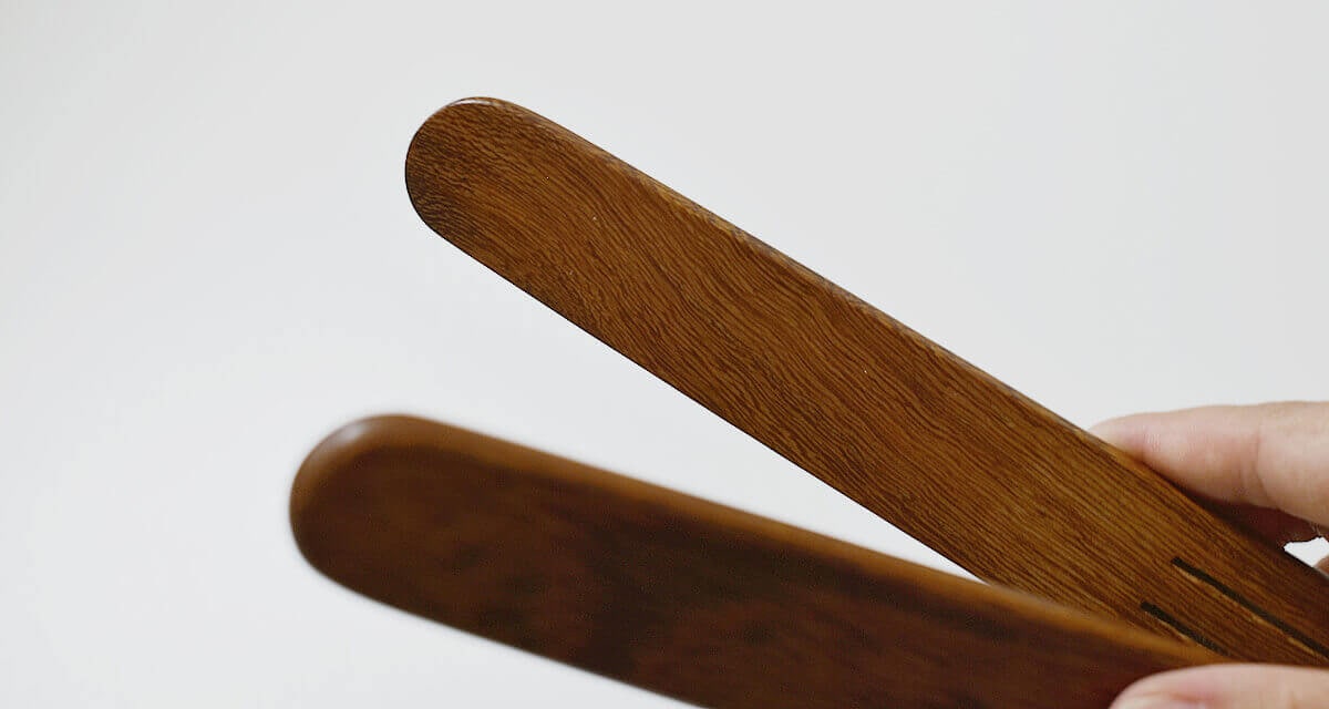 handmade wood tongs