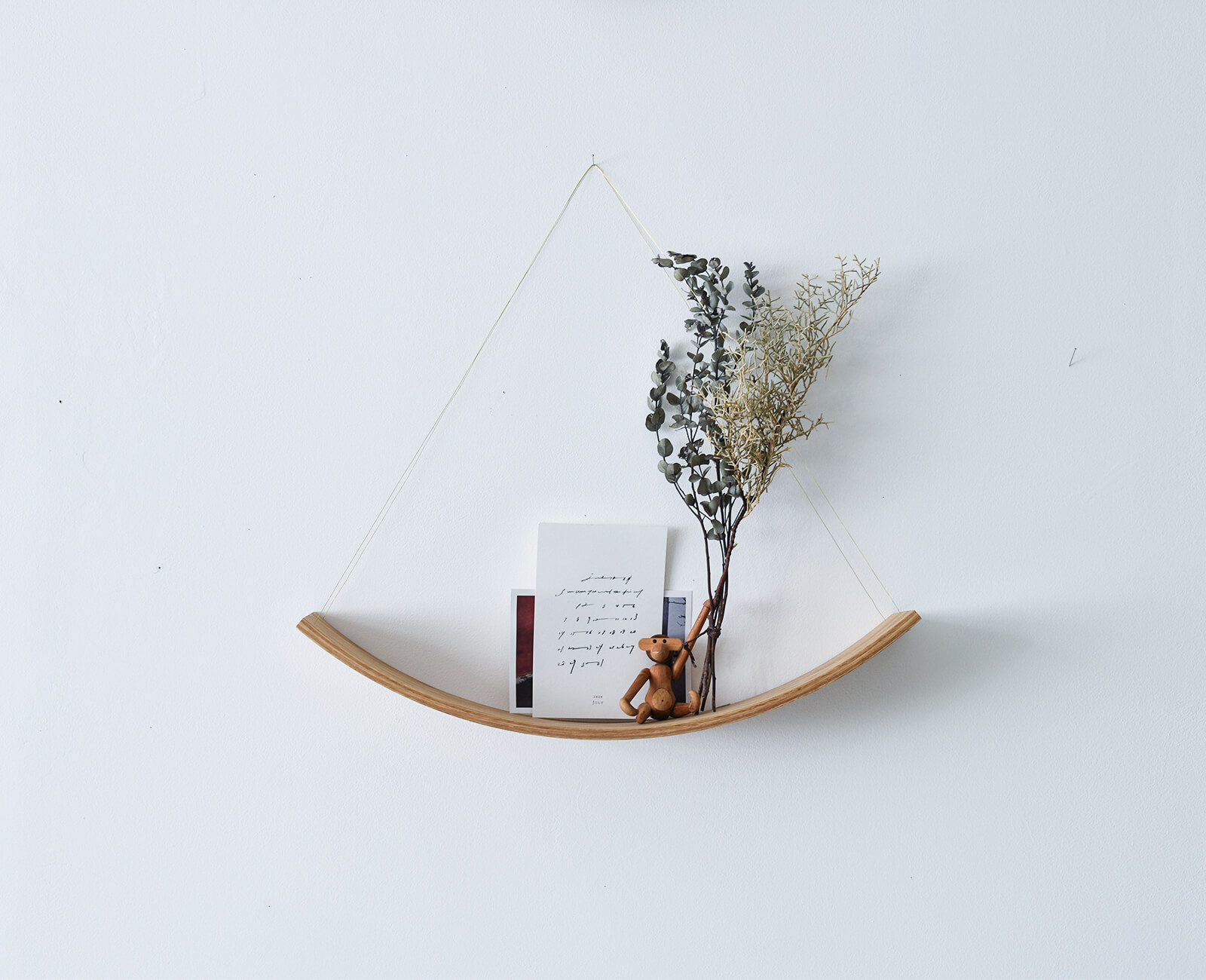 curved wood shelf