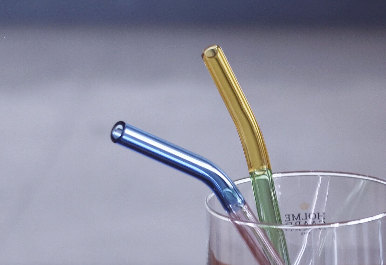 TWO TONE GLASS STRAW