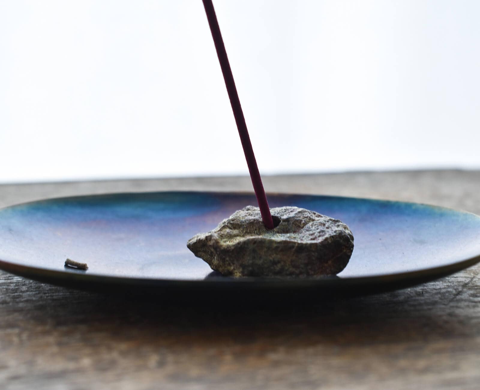 BRASS STONE INCENSE STAND