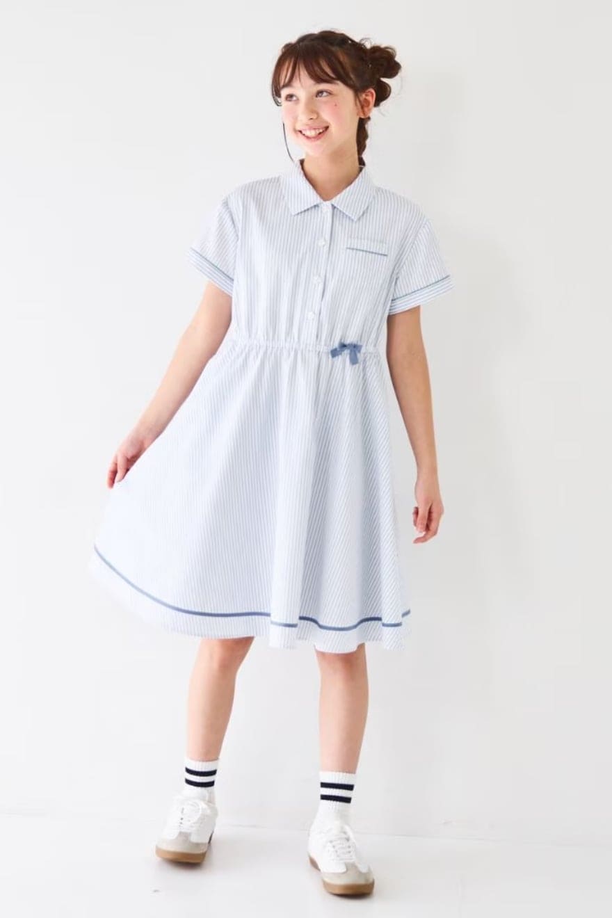 【ジュニア】ストライプワンピース 140 ～ 170cm