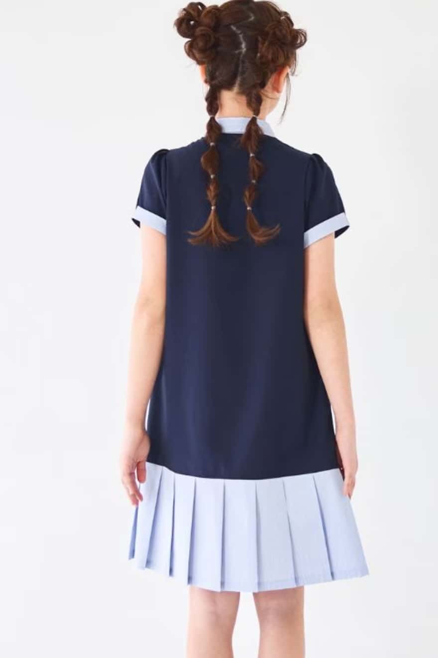 【ジュニア】COOLMAX Aライン裾プリーツワンピース 140 150 160cm