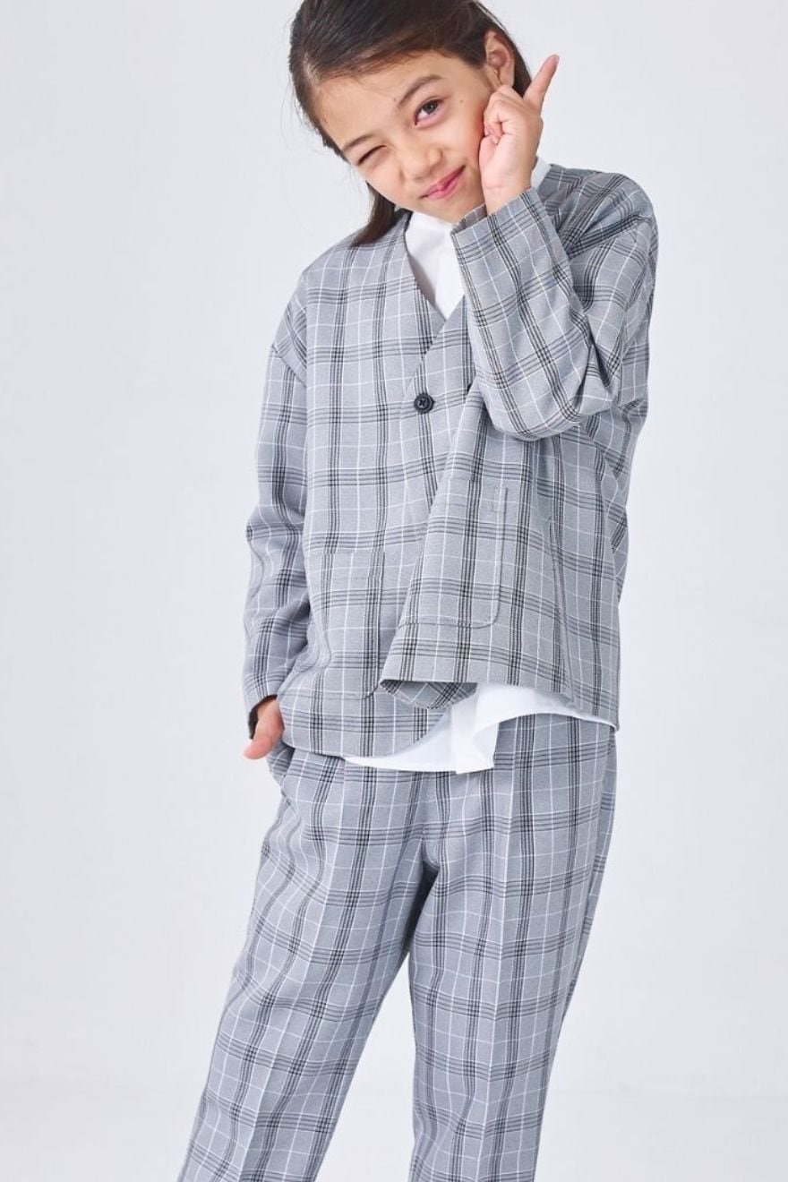 WEB限定】ノーカラーセットアップ 100 110 120 130cm (2471-5451) CHOPINblue/ショパンブルー