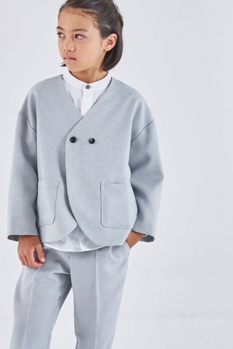 WEB限定】ノーカラーセットアップ 100 110 120 130cm (2471-5451) CHOPINblue/ショパンブルー