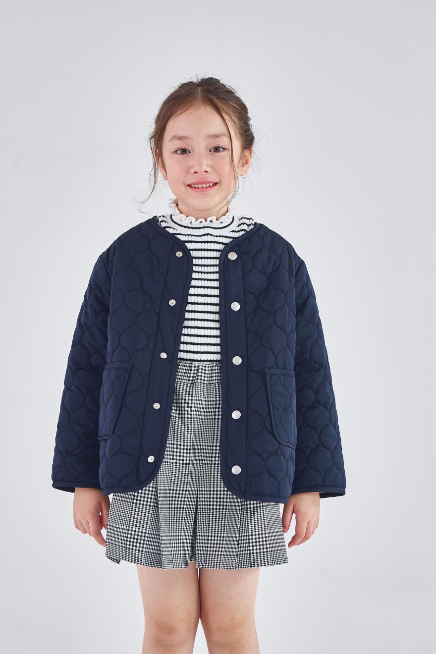 サークルキルトリバーシブルジャケット 110 120 130 140cm (2572-7314) CHOPINblue/ショパンブルー