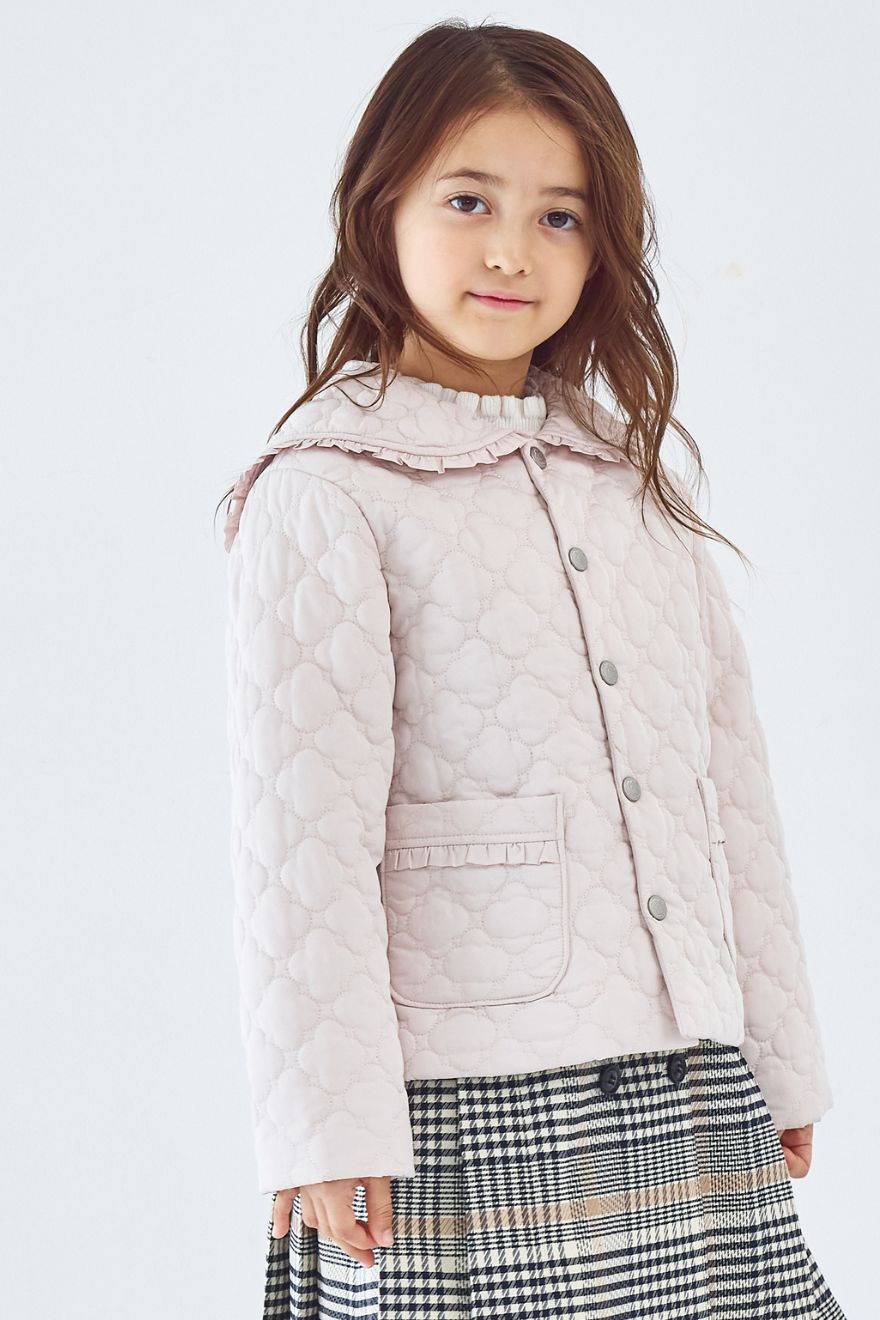 セーラーカラーフラワーキルトブルゾン 110 120 130 140cm (2572-7313) CHOPIN blue/ショパンブルー