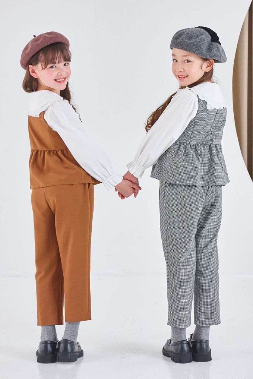 ペプラムベストセットアップ 110 120 130 140cm (2571-7305) CHOPINblue/ショパンブルー