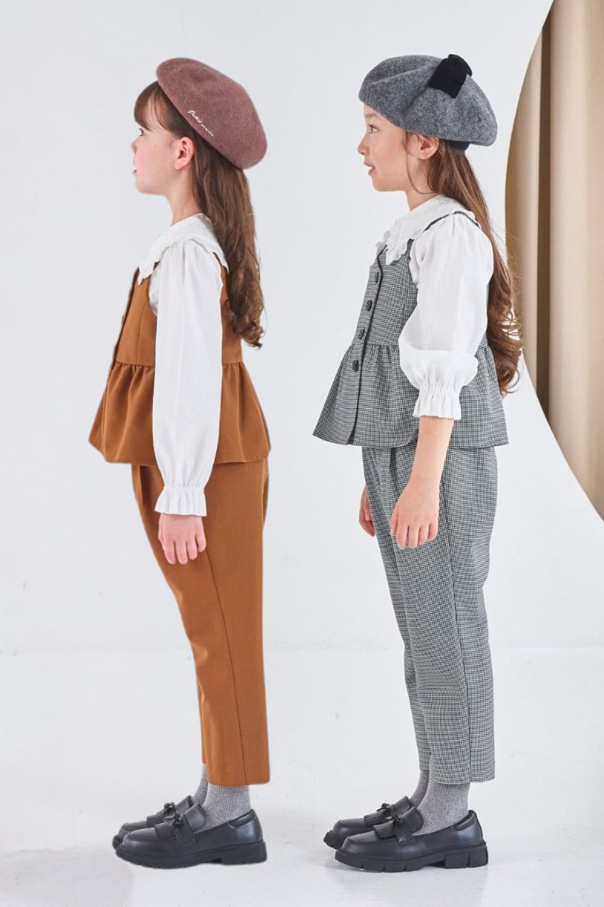 ペプラムベストセットアップ 110 120 130 140cm (2571-7305) CHOPINblue/ショパンブルー