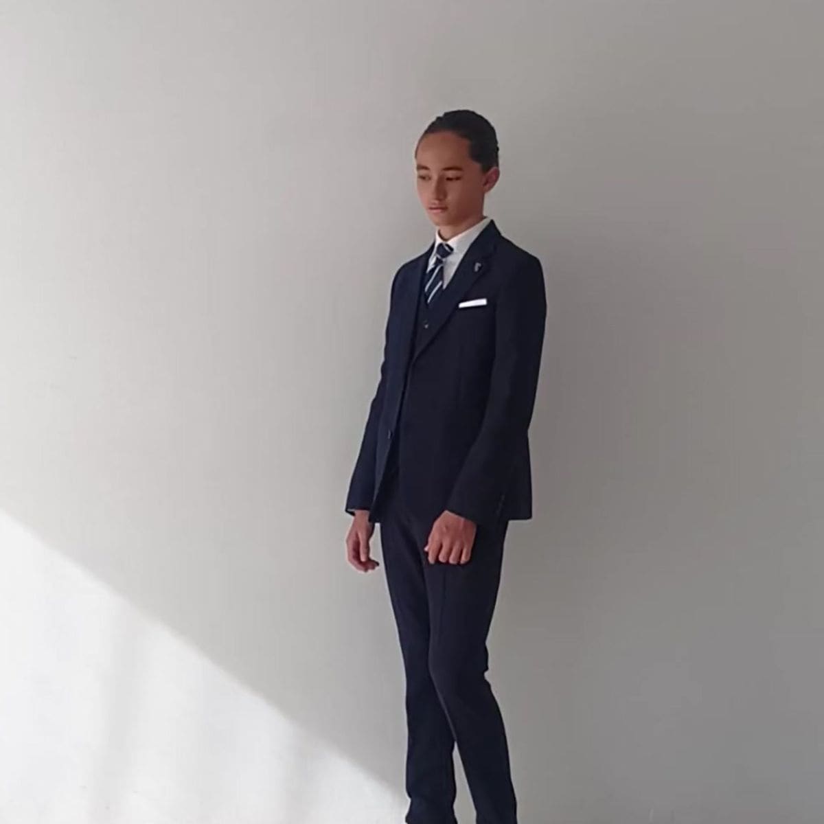 グレンチェックスリーピーススーツセット 7点セット 150 160 170cm