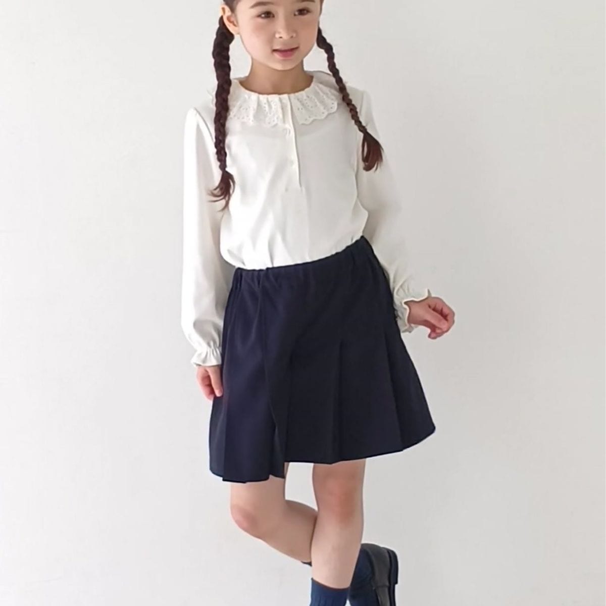 クリスマスセール10％OFF】タックプリーツキュロットスカート 110 120