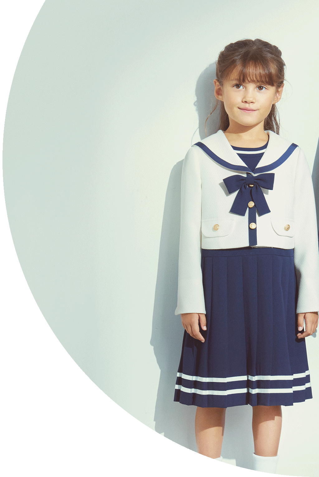 バイカラーセーラーアンサンブル ホワイト
