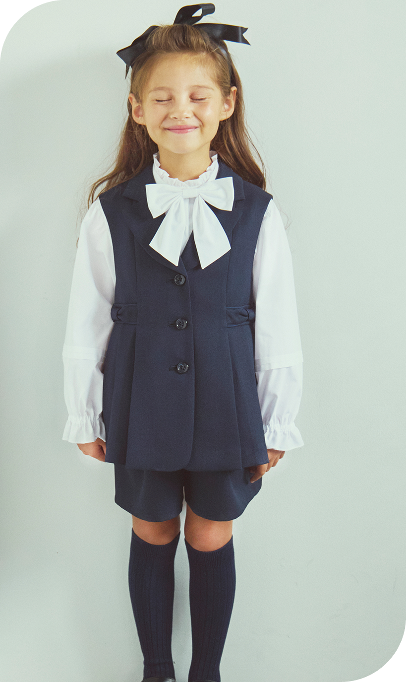 ロングベストスーツ ネイビー