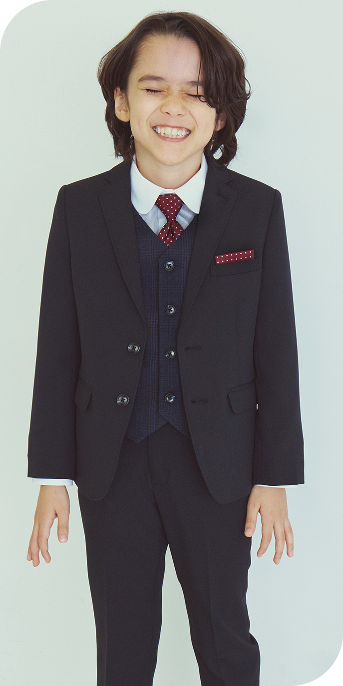 ブラック3ビースロングパンツスーツ プラック