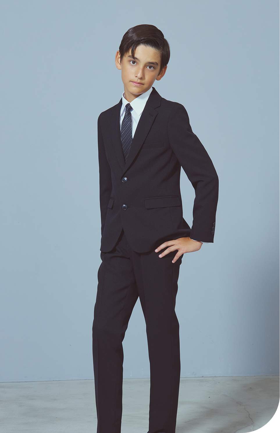 2ボタンブラックスーツ ブラック