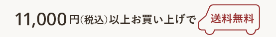 11,000円（税込）以上お買い上げで送料無料
