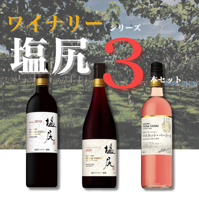 送料無料》ワイナリーシリーズ 塩尻ワインアソート3本セット（750ml×3本）｜サントリーのワインショップ ＜カーヴ・ド・ヴァン＞