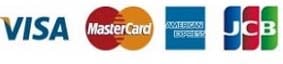 VISA、Mastercard、American Express、JCB、の4種類。