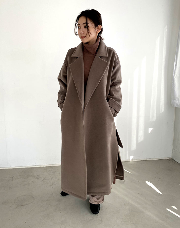 新品未使用cavezarosso2025ステンカラーオーバーコートベージュ 新品未使用cavezarosso2025ステンカラーオーバーコートベージュ ステン