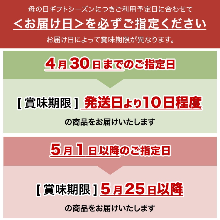 賞味期限はお届け日により異なります