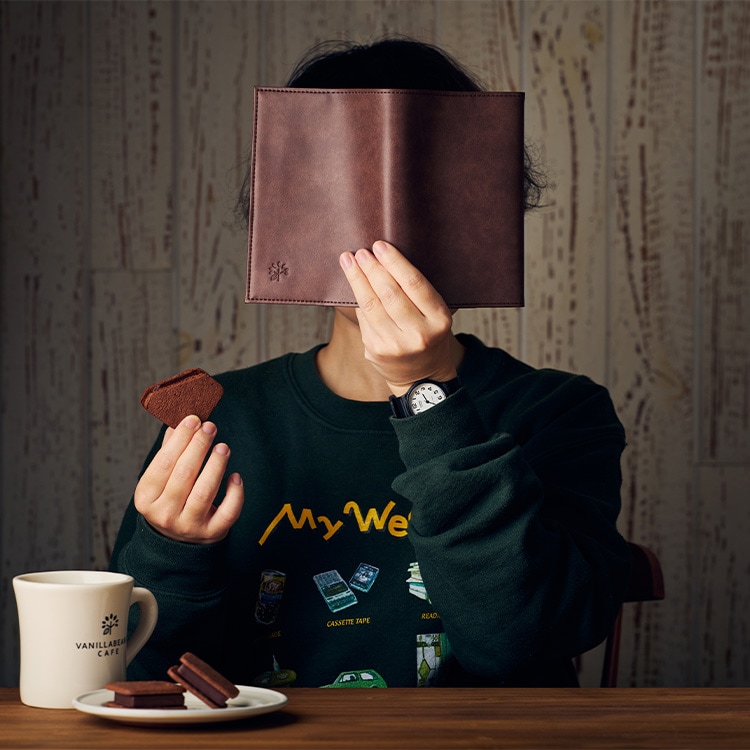 カカオハスクレザーのブックカバー A6サイズ VANILLABEANS公式