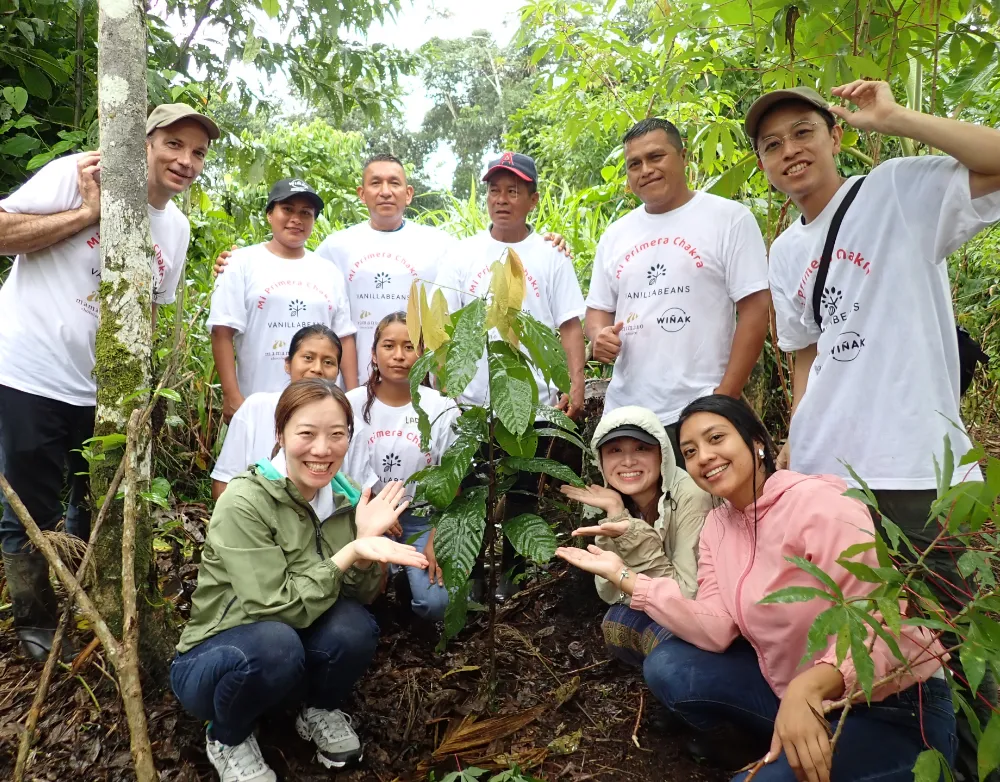 エクアドルの先住民組合の農家さん