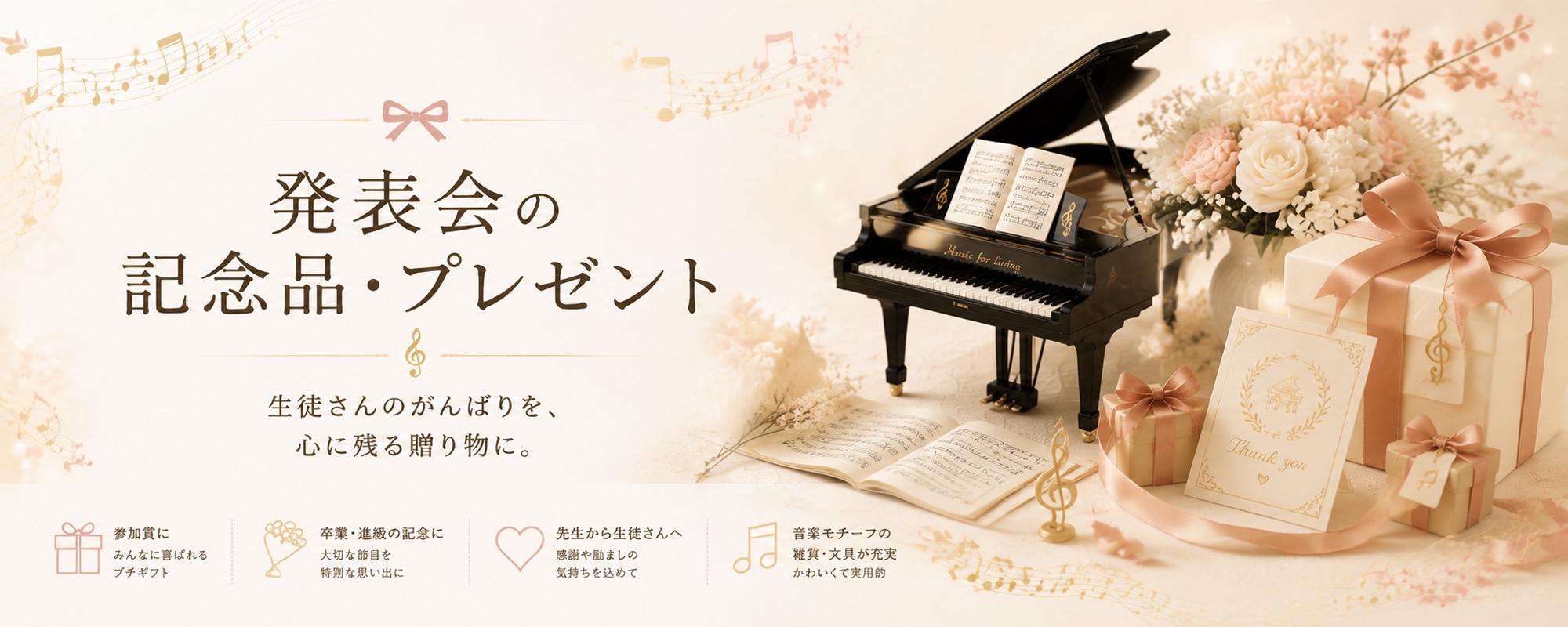 発表会の記念品・プレゼント