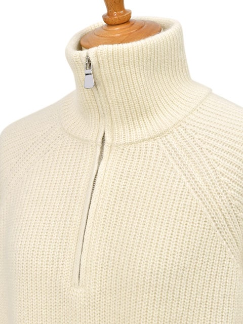 FILIPPO DE LAURENTIIS ウールカシミヤ ハーフジップ ニット 7G
