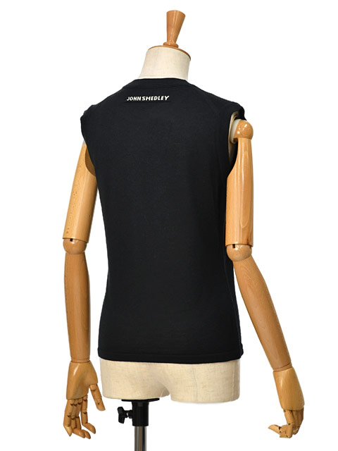 【未使用】JOHN SMEDLEY ストライプ ノースリーブコットン100 S JOHN SMEDLEY ノースリーブ ニット ジョンスメドレー レディース