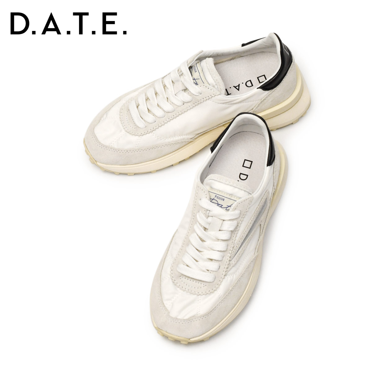 D.A.T.E.【デイト】スニーカー ATHLETA NYLON WHITE BLACK ホワイト