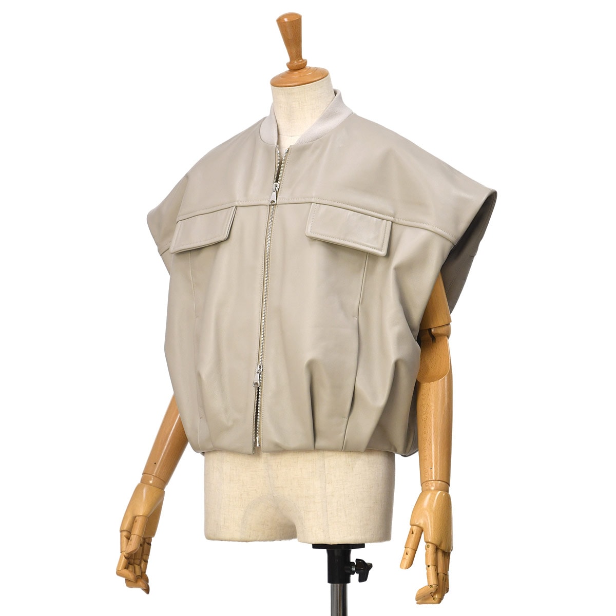 EMMETI エンメティ KELSO ケルソ 48 レザー グレージュ EMMETI【エンメティ】ジレ VALENTINA SILVER NAPPA CERATA GRIGIO