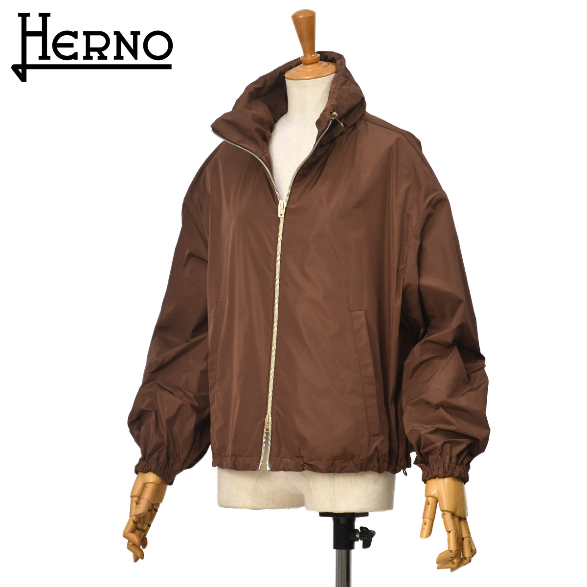 ※たぬたぬ 未使用 HERNO ヘルノ ブルゾン 50 キャメル 決算大感謝SALE】HERNO【ヘルノ】スタンドショートブルゾン GI000280D
