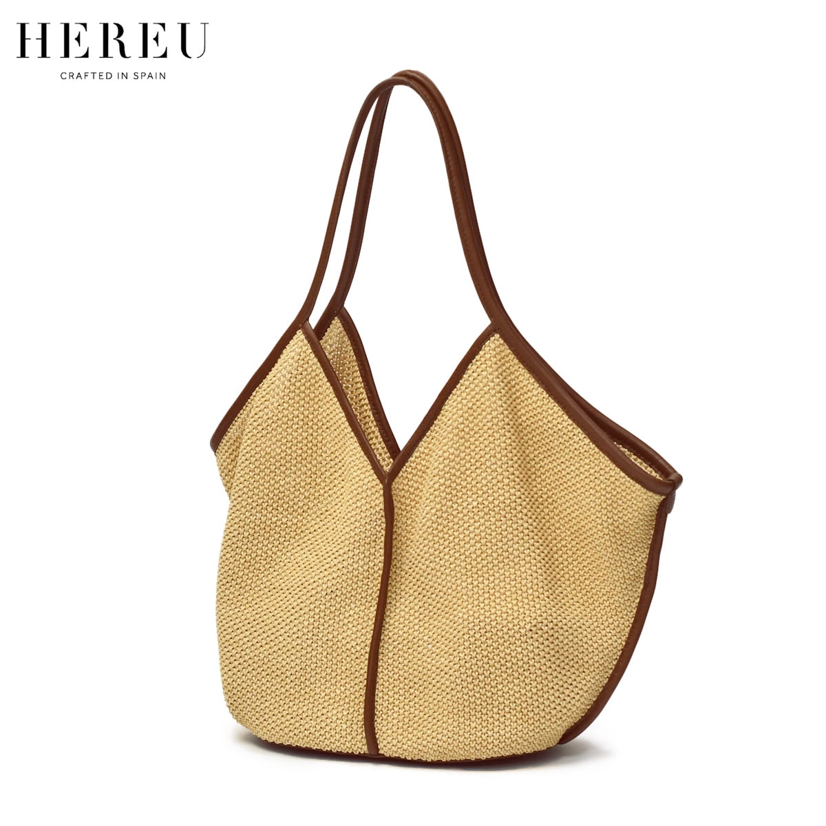 HEREU【へリュー】ラフィア調トートバッグ CALELLA SOFT VISCOSE